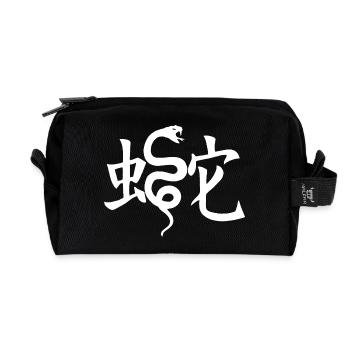 Das Wort Schlange im Japanischen (weiß) - Recycelte Kulturtasche - Schwarz - Vorne