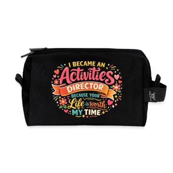 Animateur de Vie : Un Métier Passionnant - Trousse de toilette en tissu recyclé - noir - Devant
