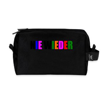 Nie wieder - Recycelte Kulturtasche - Schwarz - Vorne