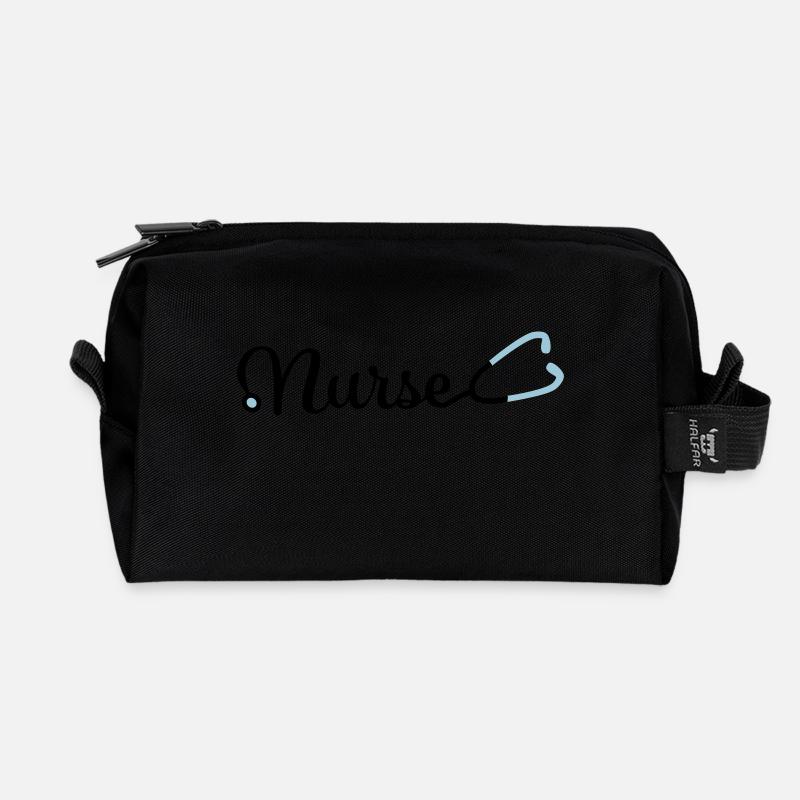 nurse - Recycled Toiletry Zip Bag - black