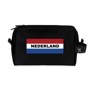 Holländische Flagge - Recycelte Kulturtasche - Schwarz - Vorne