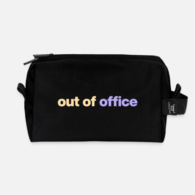 out of office - Recycelte Kulturtasche - Schwarz