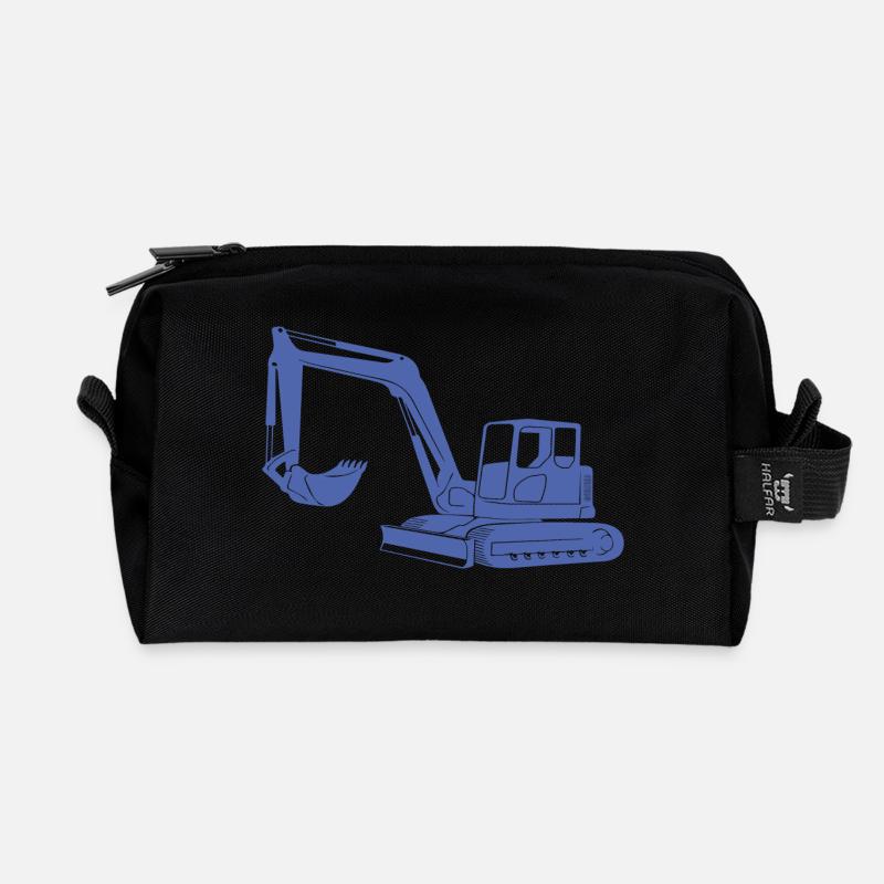 Baggerfahrer Silhouette - Baugeräteführer - Recycelte Kulturtasche - Schwarz