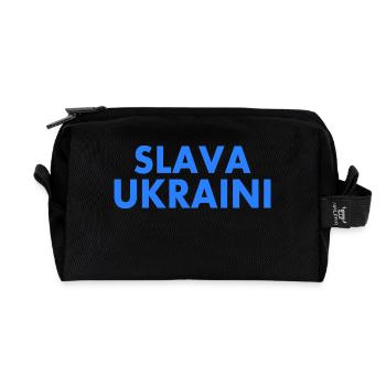 Ukraine - Recycled Toiletry Zip Bag - black - Front