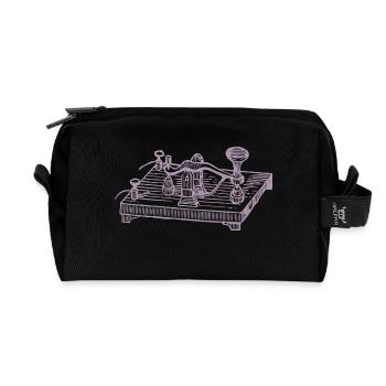 Vintage Morsecode Gerät, Retro Kommunikation - Recycelte Kulturtasche - Schwarz - Vorne