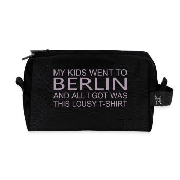 My children were in Berlin and everything I - Recycled Toiletry Zip Bag - black - Front