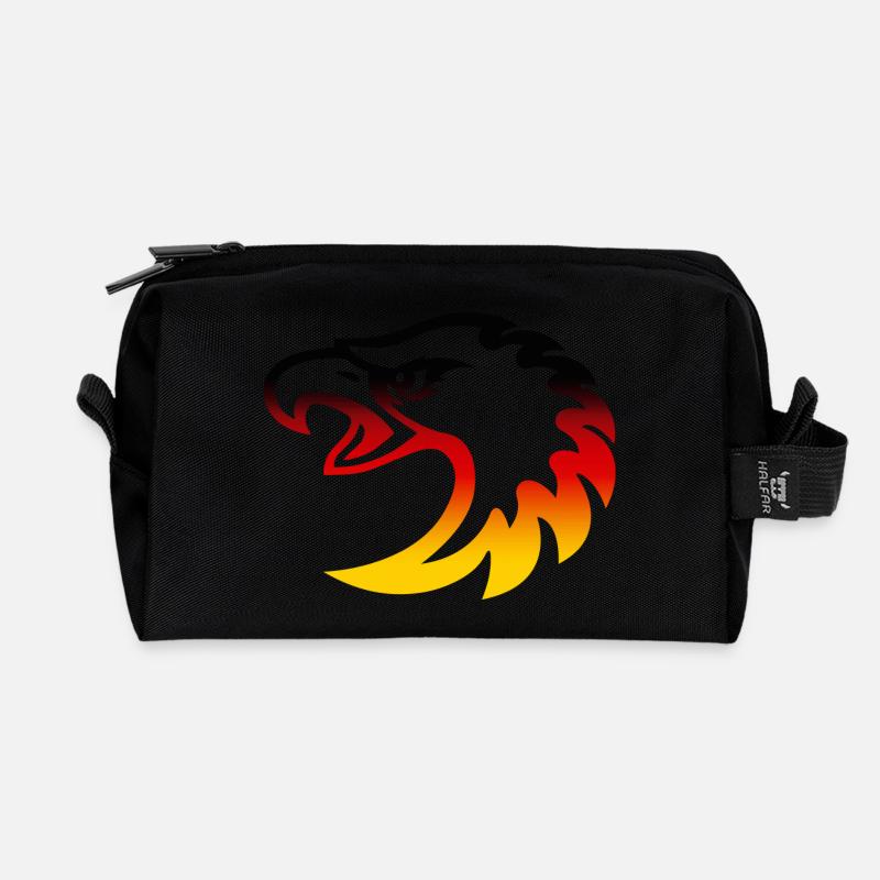 deutschlandadlerkopf - Recycelte Kulturtasche - Schwarz