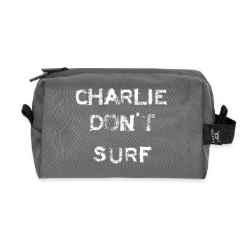 Charlie Don't Surf - Recycled Toiletry Zip Bag - anthracite - Front