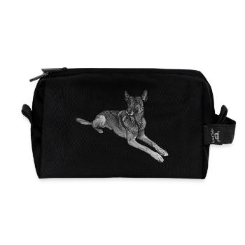 Malinois - Recycelte Kulturtasche - Schwarz - Vorne