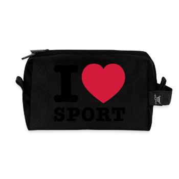 I Love Sport 2 - Recycelte Kulturtasche - Schwarz - Vorne
