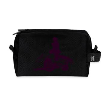 hot muscle car girl - Recycelte Kulturtasche - Schwarz - Vorne