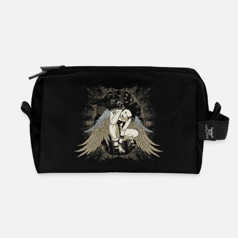 engel - Recycelte Kulturtasche - Schwarz
