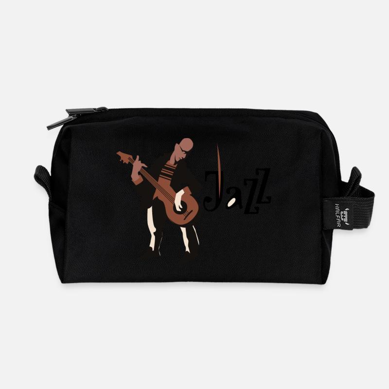 Jazzgitarrist - Recycelte Kulturtasche - Schwarz