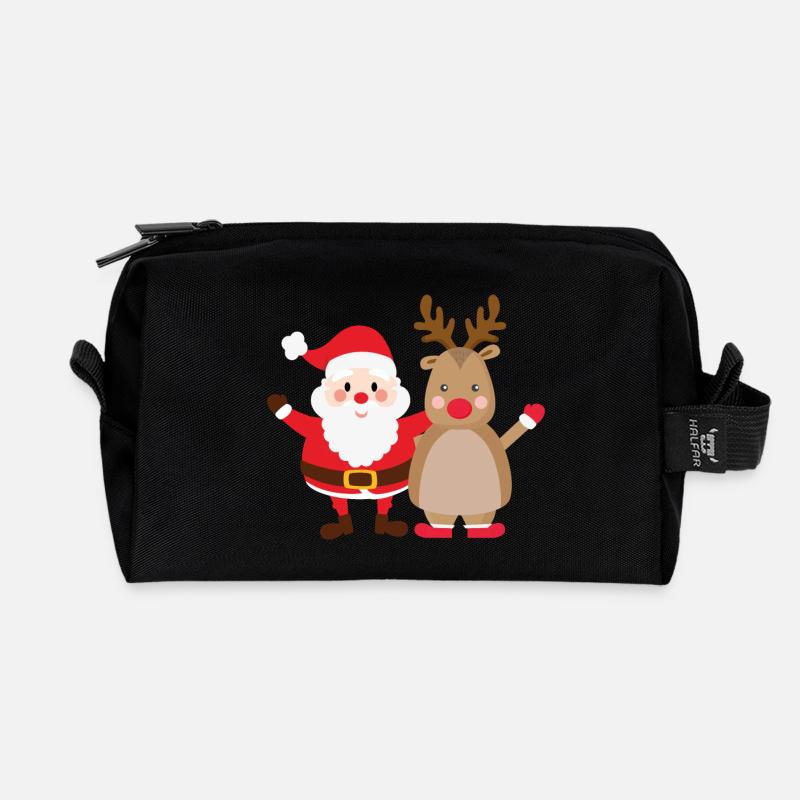 rudolph santa - Recycelte Kulturtasche - Schwarz