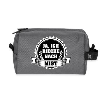 Landwirt Shirt-Ja, ich rieche - Recycelte Kulturtasche - Anthrazit - Vorne