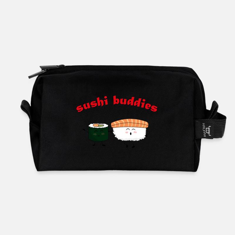 Sushi-Freunde - Recycelte Kulturtasche - Schwarz