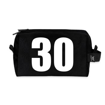 30 - Recycled Toiletry Zip Bag - black - Front