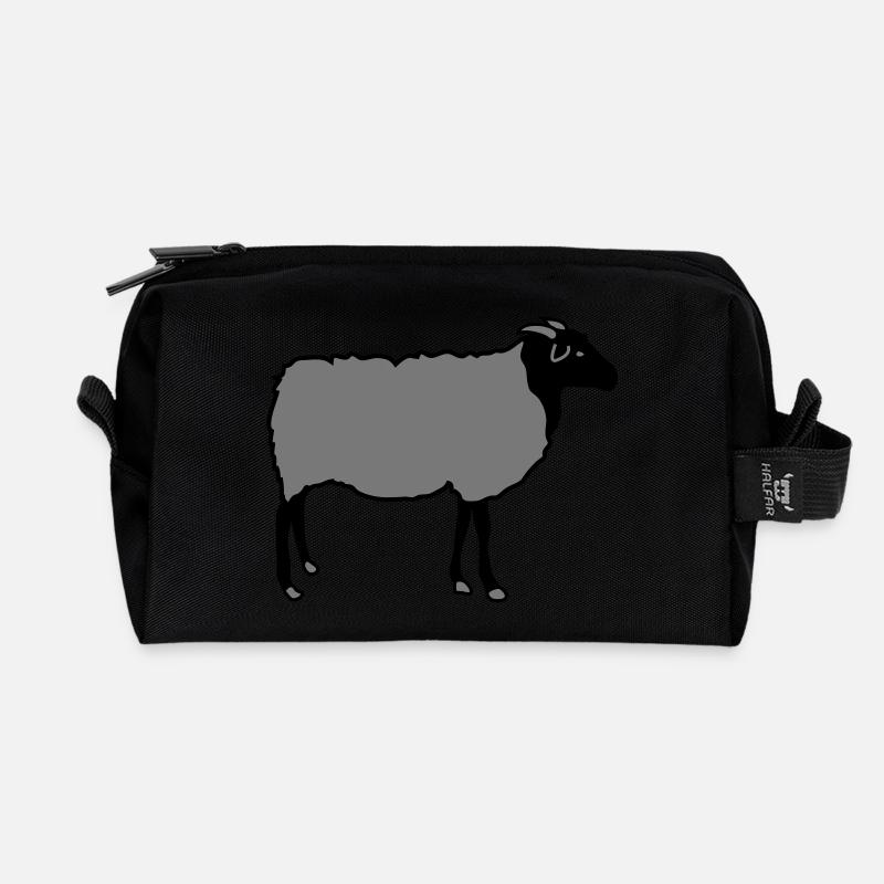 schaf, schafe, lamm, lämmer, heidschnucke - Recycelte Kulturtasche - Schwarz