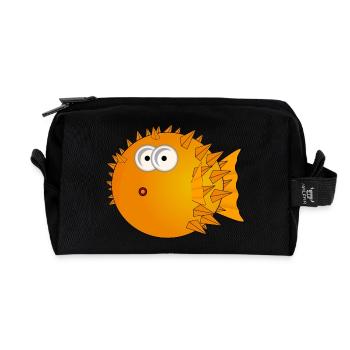 kugelfisch - Recycelte Kulturtasche - Schwarz - Vorne