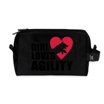 agility - Recycelte Kulturtasche - Schwarz - Vorne