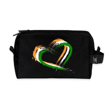 Herz Bürste Flagge Indien Design Neu Vektor Fahne - Recycelte Kulturtasche - Schwarz - Vorne