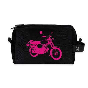 Simson S51 Enduro DDR Mopet - Recycelte Kulturtasche - Schwarz - Vorne