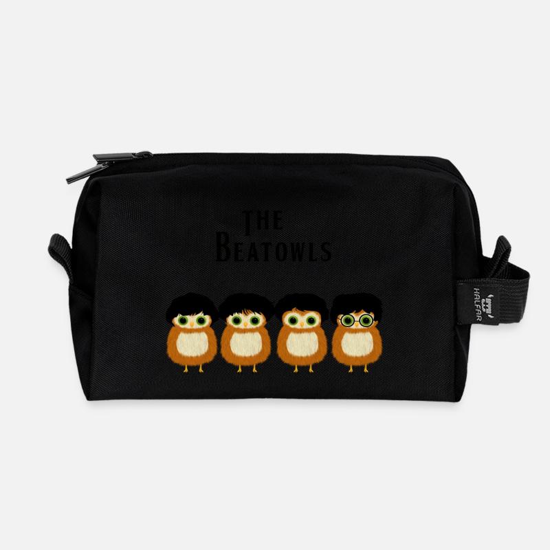 beatowls - Recycelte Kulturtasche - Schwarz
