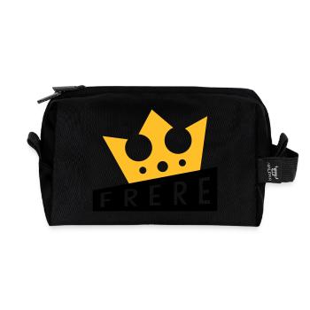 Frère Frangin Frere Naissance Bébé Frérot - Trousse de toilette en tissu recyclé - noir - Devant