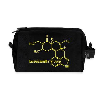 LSD Strukturformel Acid Techno-Szene Drogen Rausch - Recycelte Kulturtasche - Schwarz - Vorne