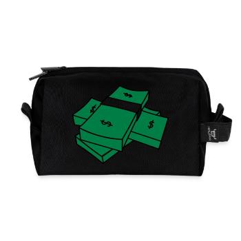 Money - Recycelte Kulturtasche - Schwarz - Vorne