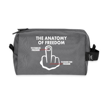 Freedom - Recycled Toiletry Zip Bag - anthracite - Front