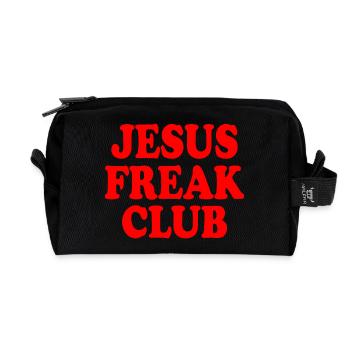 Jesus freak club - Recycled Toiletry Zip Bag - black - Front