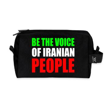 Be the voice of iranian people - Recycled Toiletry Zip Bag - black - Front
