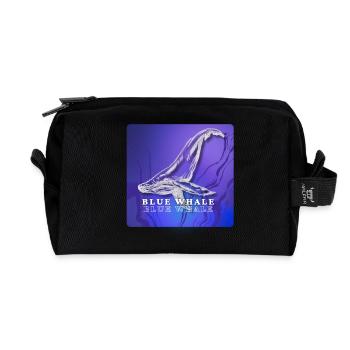 BLUE WHALE - Recycelte Kulturtasche - Schwarz - Vorne