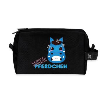 ! Brrr Pferdchen - Winter Pony - Recycelte Kulturtasche - Schwarz - Vorne