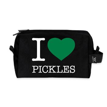 J’ADORE LES CORNICHONS - Trousse de toilette en tissu recyclé - noir - Devant