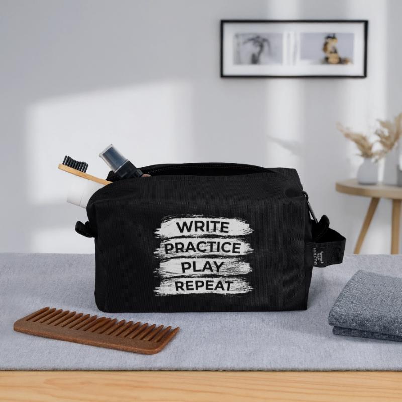 Writing, practicing, playing, repeating Recycled Toiletry Zip Bag