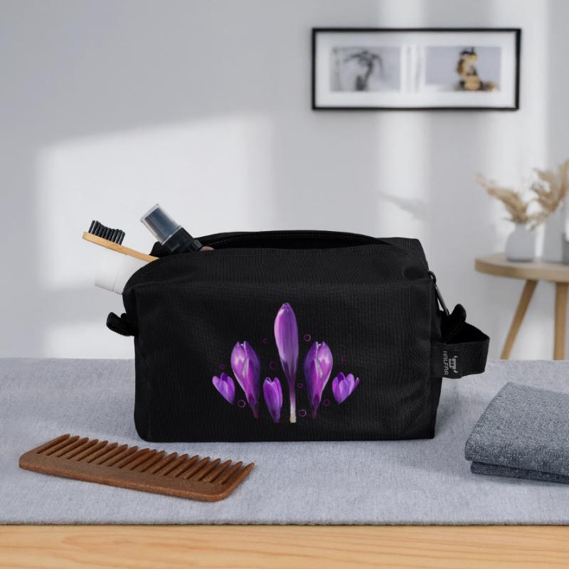 Crocuses Spring Spring Beginning Recycled Toiletry Zip Bag