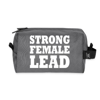 Strong female lead - Trousse de toilette en tissu recyclé - anthracite - Devant