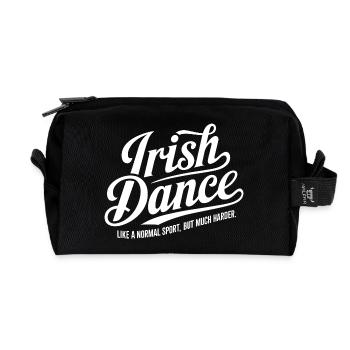 Proud of Irish Dance - Recycled Toiletry Zip Bag - black - Front