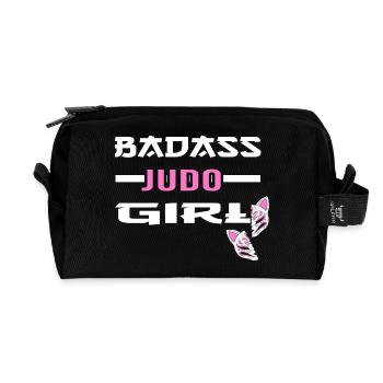 Judo Martial Arts-JUDO Judoka Judo Girl - Recycled Toiletry Zip Bag - black - Front