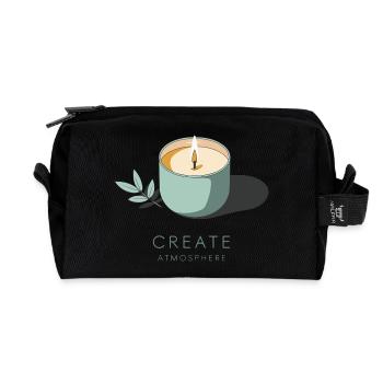 CANDLE - Recycled Toiletry Zip Bag - black - Front