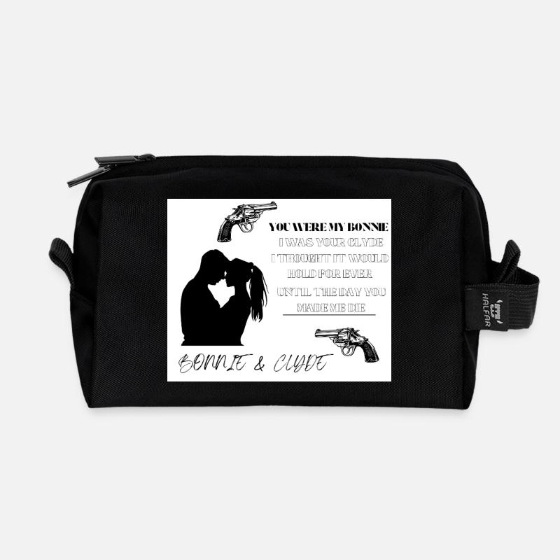 Bonnie&Clyde - Recycled Toiletry Zip Bag - black