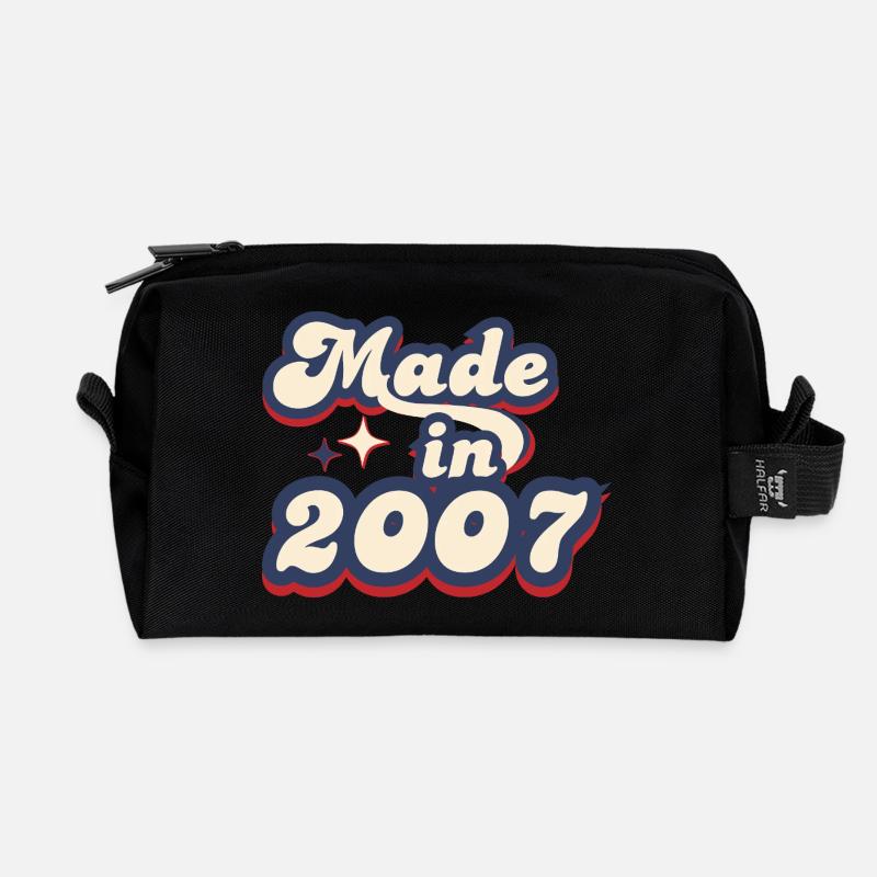 Hergestellt im Jahr 2007 Retro - Recycelte Kulturtasche - Schwarz