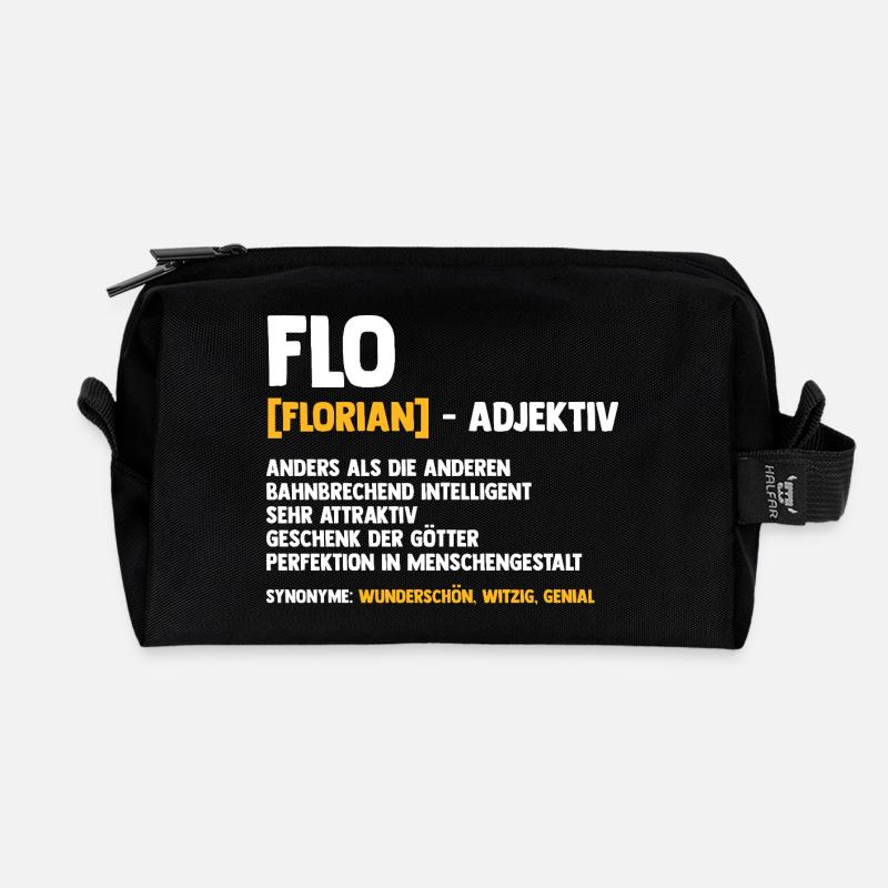 Florian - Recycelte Kulturtasche - Schwarz