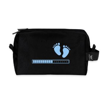 Futur papa - garçon - Trousse de toilette en tissu recyclé - noir - Devant