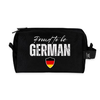 Deutscher Stolz, ich liebe Deutschland - Recycelte Kulturtasche - Schwarz - Vorne
