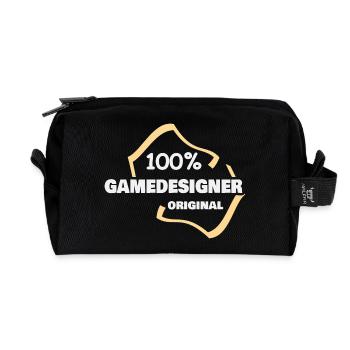 Occupation Game Designer - Recycled Toiletry Zip Bag - black - Front