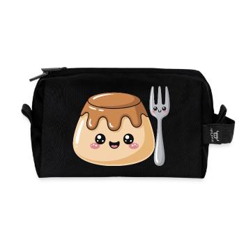 Pudding à la fourchette - Trousse de toilette en tissu recyclé - noir - Devant