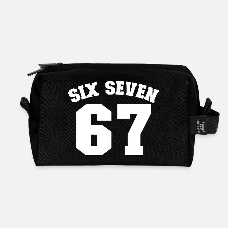 Six Seven Jersey Fun 67 Nummer 6-7 6 7 Six Seven - Recycelte Kulturtasche - Schwarz